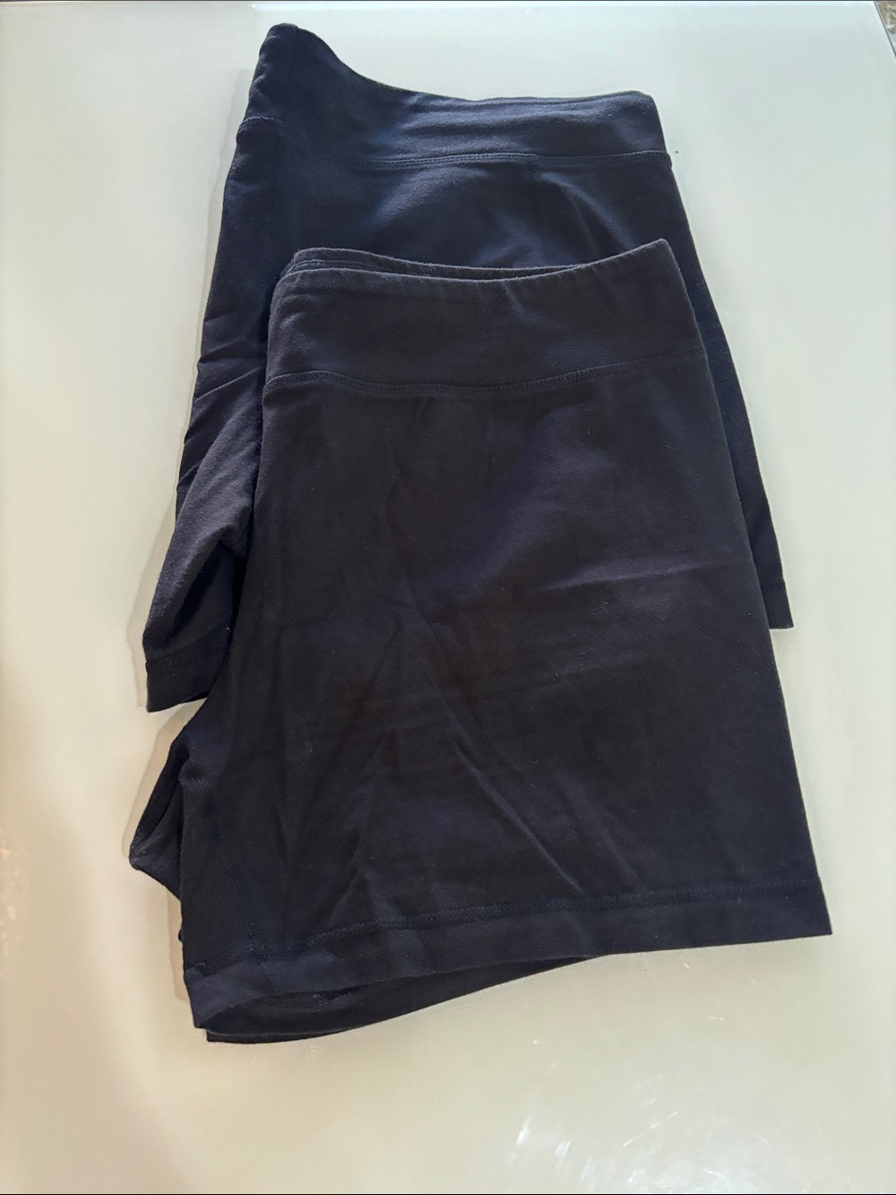 Danskin Black High-Waist Bike Shorts